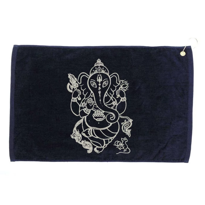 Sak Yant Thai Tattoo Ganesh Elephant God Thailand Gift Grommeted Golf Towel