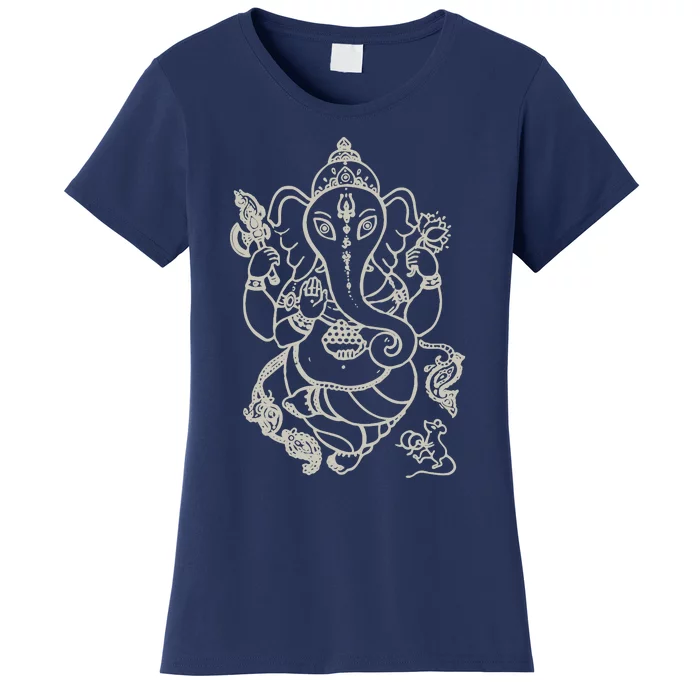 Sak Yant Thai Tattoo Ganesh Elephant God Thailand Gift Women's T-Shirt