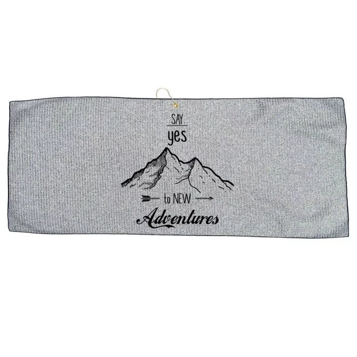 Say Yes To New Adventures Outdoors Gift Large Microfiber Waffle Golf Towel