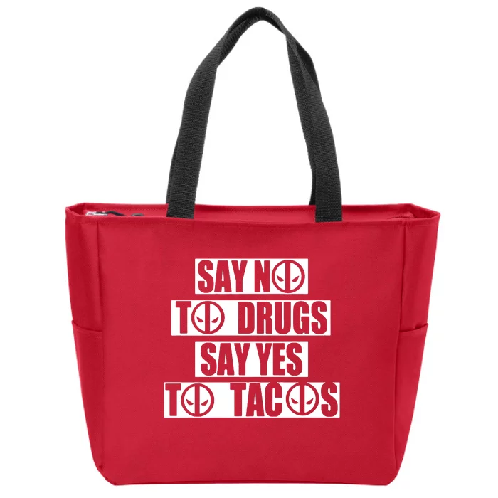 Say Yes To Tacos Zip Tote Bag