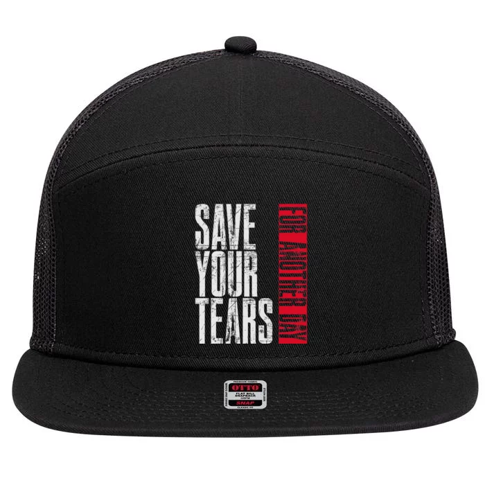 Save Your Tears 7 Panel Mesh Trucker Snapback Hat