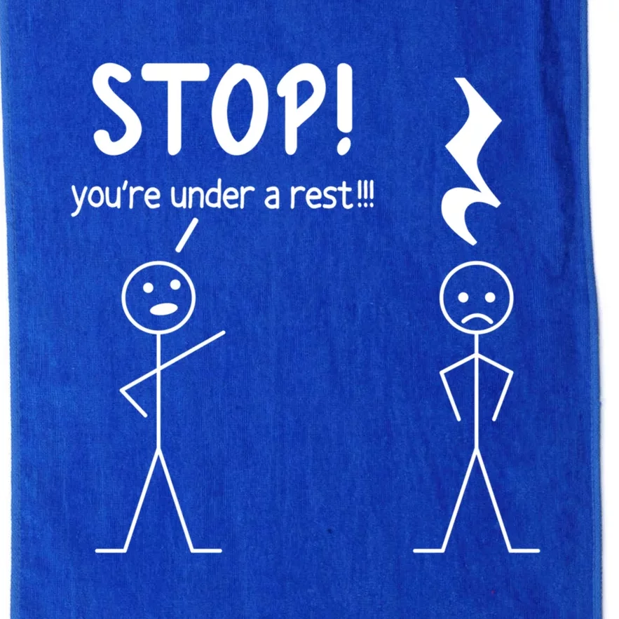 Stop You're Under A Rest Funny Music Musician Stick Cool Gift Platinum Collection Golf Towel