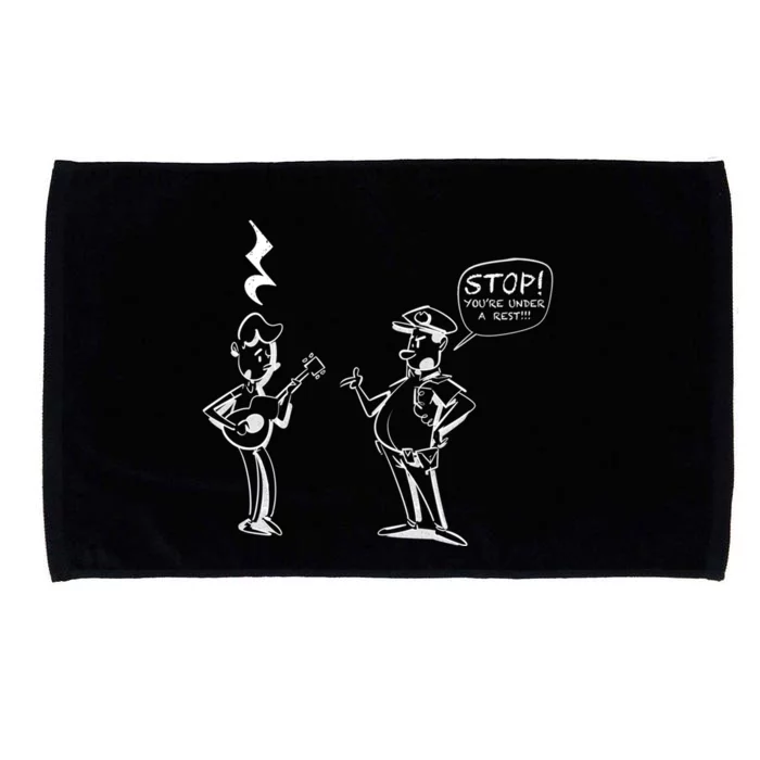 Stop! You're Under A Rest!!! Funny Music Theory Police Joke Gift Microfiber Hand Towel