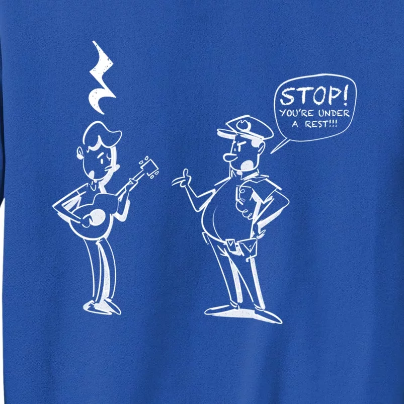 Stop! You're Under A Rest!!! Funny Music Theory Police Joke Gift Tall Sweatshirt