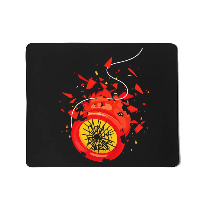 Shattered Yoyo Vintage Classic Pastime 80s Toy Game Mousepad