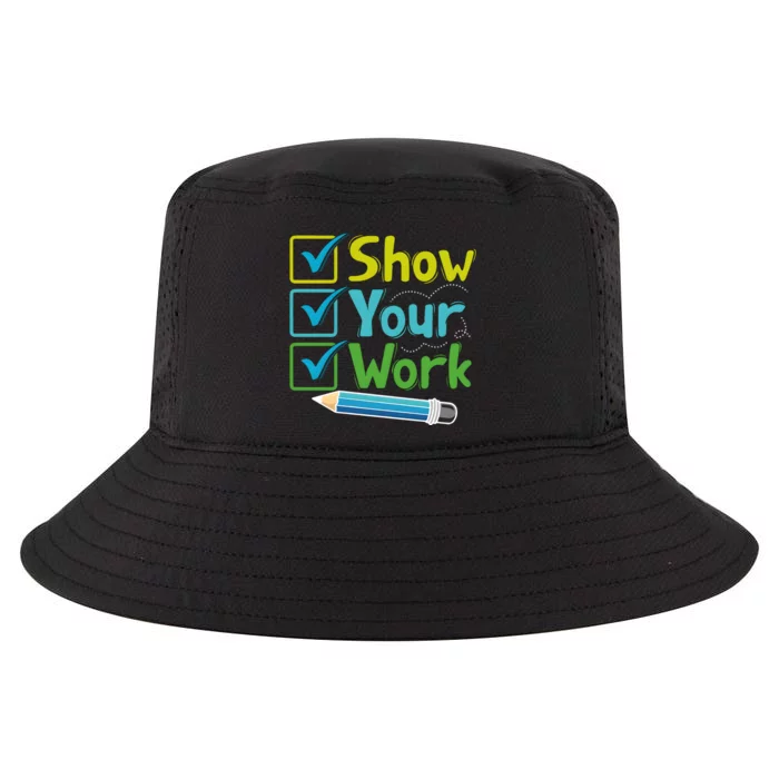 Show Your Work Testing Teacher Cool Comfort Performance Bucket Hat