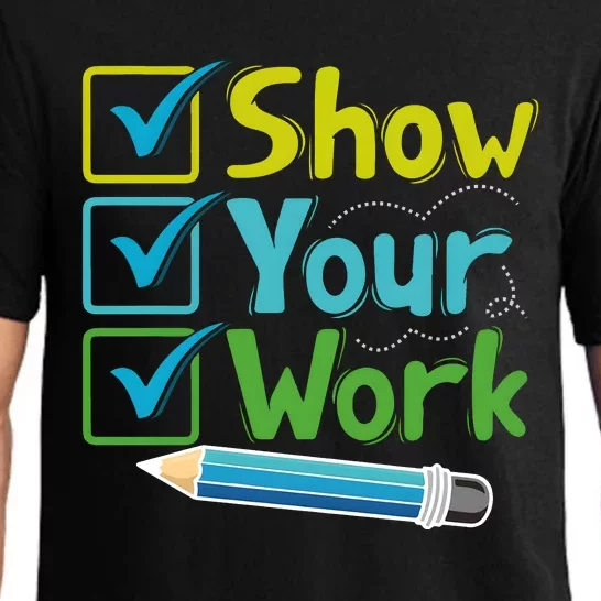 Show Your Work Testing Teacher Pajama Set