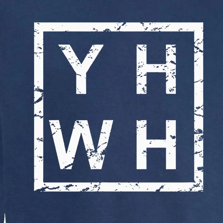 Stylish Yhwh Yahweh Garment-Dyed Sweatshirt