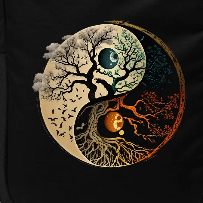 Spiritual Yin Yang Buddhist Tree Of Life Impact Tech Backpack