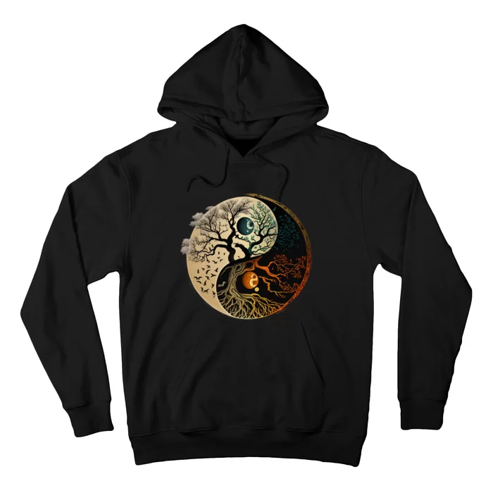 Spiritual Yin Yang Buddhist Tree Of Life Hoodie