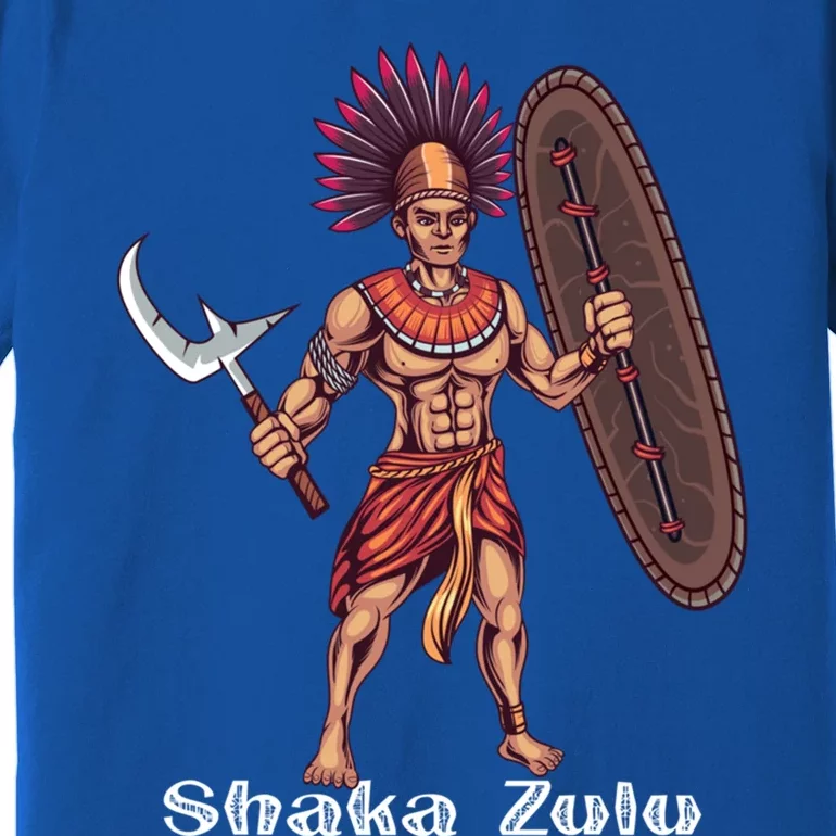 Shaka Zulu African Warrior Leader African King Juneteenth Gift Premium T-Shirt