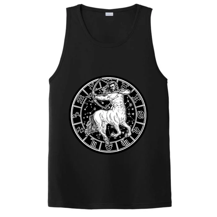 Sagittarius Zodiac Astrology Vintage Meaningful Gift Performance Tank