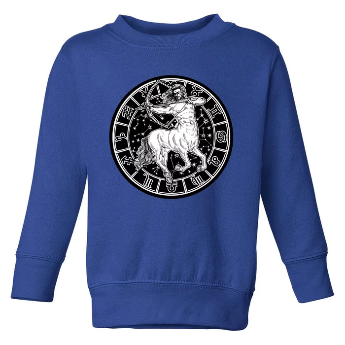 Sagittarius Zodiac Astrology Vintage Meaningful Gift Toddler Sweatshirt