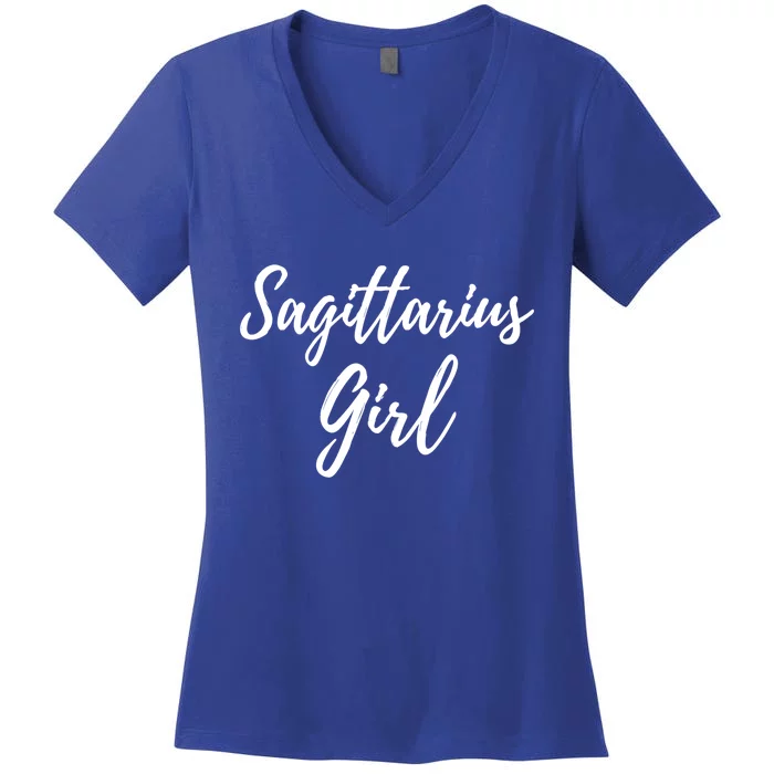 Sagittarius Zodiac Astrological Sign Horoscope Birthday Gift Women's V-Neck T-Shirt