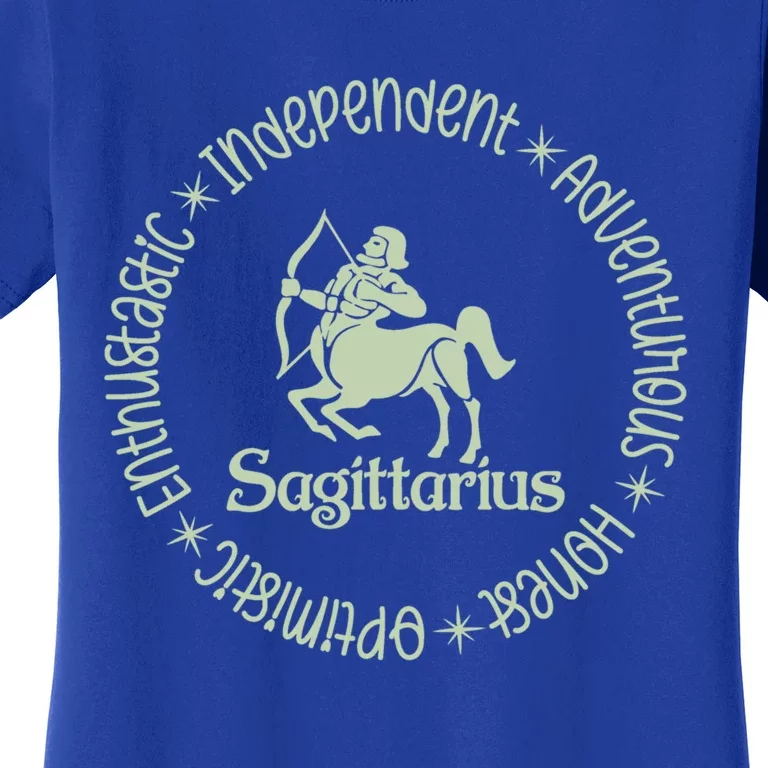 Sagittarius Zodiac Birthday Traits Astrology Horoscope Gift Women's T-Shirt