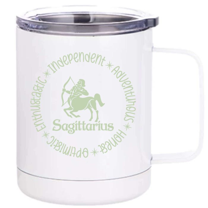 Sagittarius Zodiac Birthday Traits Astrology Horoscope Gift Front & Back 12oz Stainless Steel Tumbler Cup