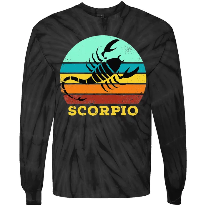 Scorpio Zodiac Birthday Horoscope Sign Scorpio Tie-Dye Long Sleeve Shirt