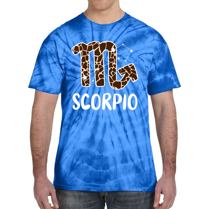 Scorpio Zodiac Birthday Leopard Gift Tie-Dye T-Shirt