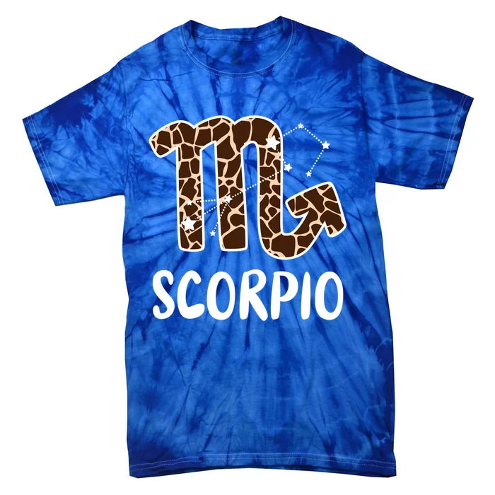 Scorpio Zodiac Birthday Leopard Gift Tie-Dye T-Shirt