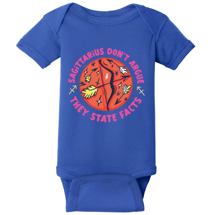 Sagittarius Zodiac: Dont Argue They State Facts Gift Baby Bodysuit