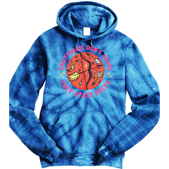 Sagittarius Zodiac: Dont Argue They State Facts Gift Tie Dye Hoodie