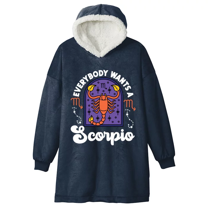 Scorpio Zodiac: Everybody Wants A Scorpio Gift Hooded Wearable Blanket