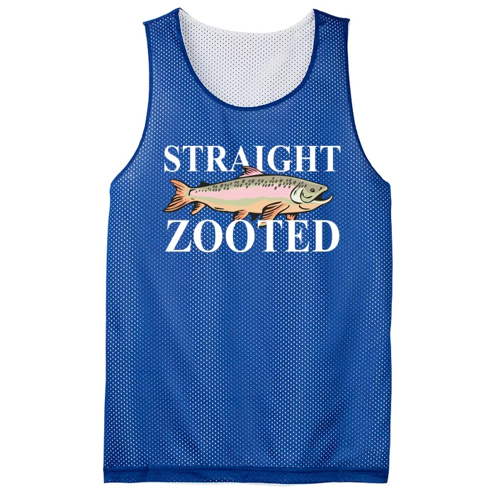 Straight Zooted Fish Mesh Reversible Basketball Jersey Tank