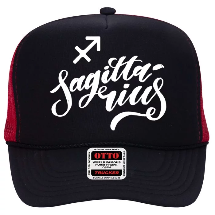 Sagittarius Zodiac Gift High Crown Mesh Trucker Hat