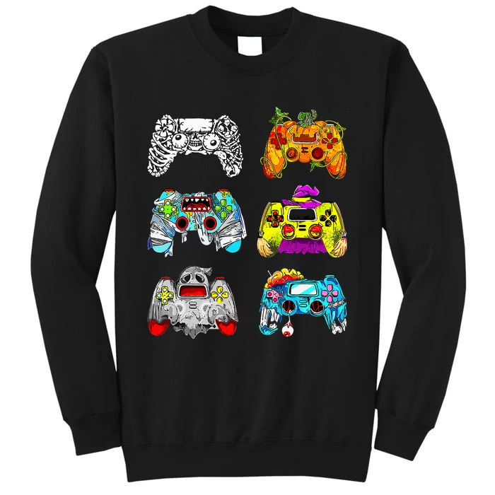 Skeleton Zombie Gaming Controllers Halloween Gamer Sweatshirt