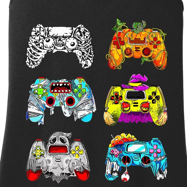 Skeleton Zombie Gaming Controllers Halloween Gamer Ladies Essential Tank