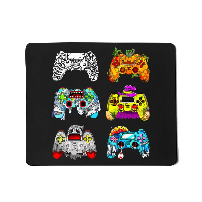 Skeleton Zombie Gaming Controllers Halloween Gamer Mousepad