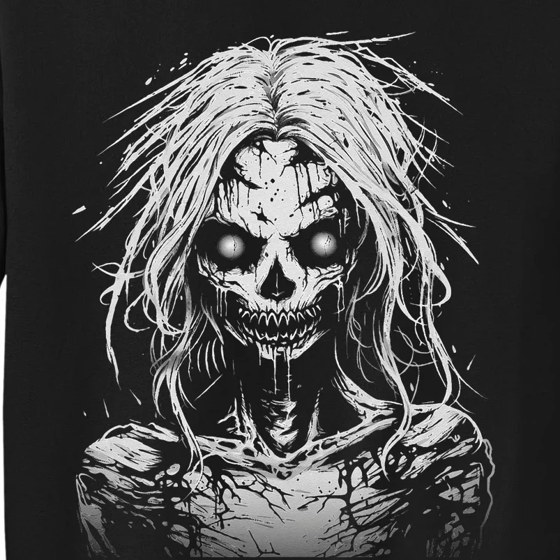 Scary Zombie Girl Halloween Graphic Tees Sweatshirt