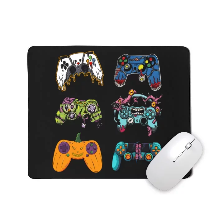 Skeleton Zombie Gaming Controllers Halloween For Gamer Boy Mousepad