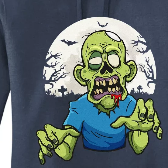 Scary Zombie Halloween Face Zombie Women's Pullover Hoodie