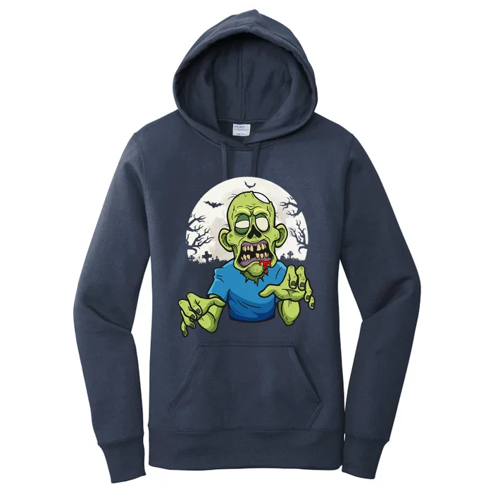 Scary Zombie Halloween Face Zombie Women's Pullover Hoodie