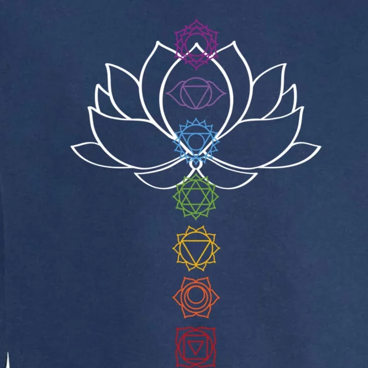 Spiritual Zen Lotus Flower Chakras Aligned Yoga Lover Gift Garment-Dyed Sweatshirt