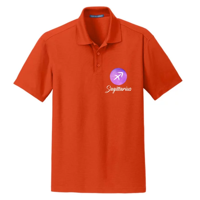 Sagittarius Zodiac Meaningful Gift Dry Zone Grid Performance Polo