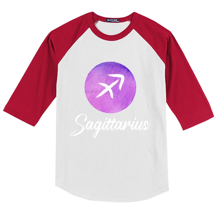 Sagittarius Zodiac Meaningful Gift Kids Colorblock Raglan Jersey