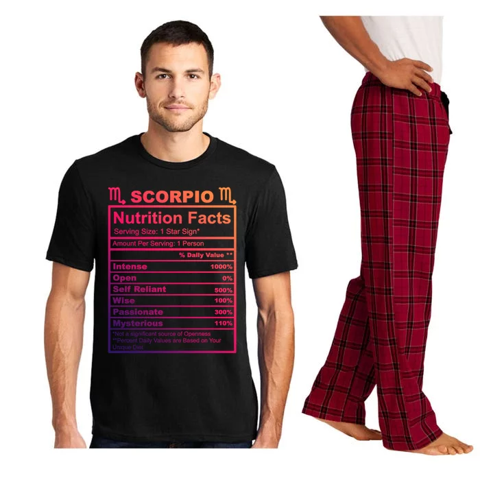 Scorpio Zodiac Nutrition Facts Gift Pajama Set