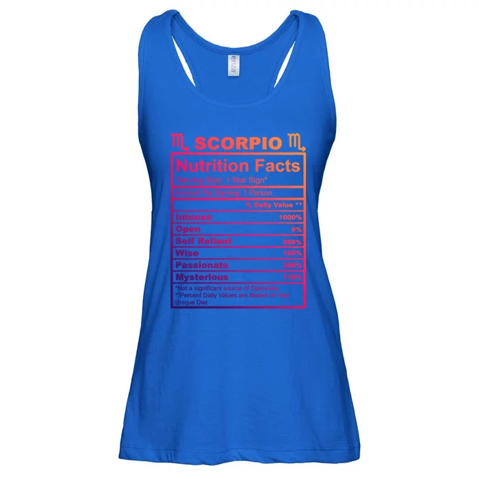 Scorpio Zodiac Nutrition Facts Gift Ladies Essential Flowy Tank