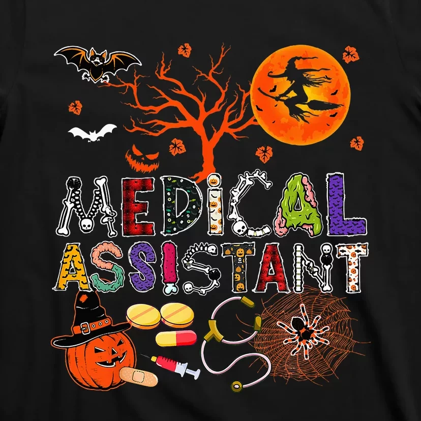 Spooky Zombie Pumpkin Costume for Medical Assistants T-Shirt