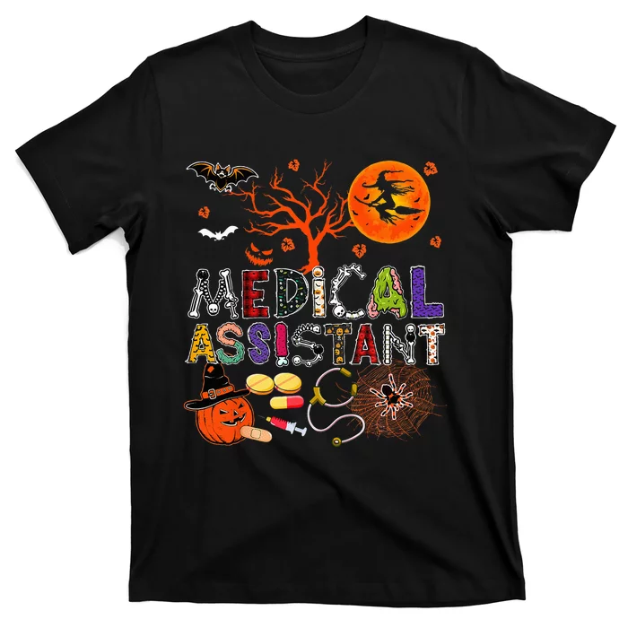 Spooky Zombie Pumpkin Costume for Medical Assistants T-Shirt