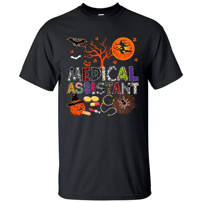 Spooky Zombie Pumpkin Costume for Medical Assistants Tall T-Shirt