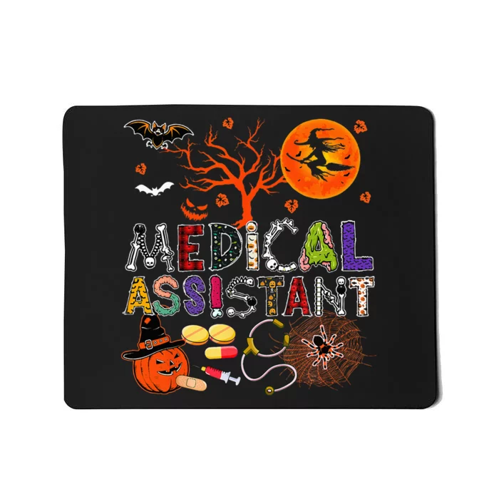 Spooky Zombie Pumpkin Costume for Medical Assistants Mousepad