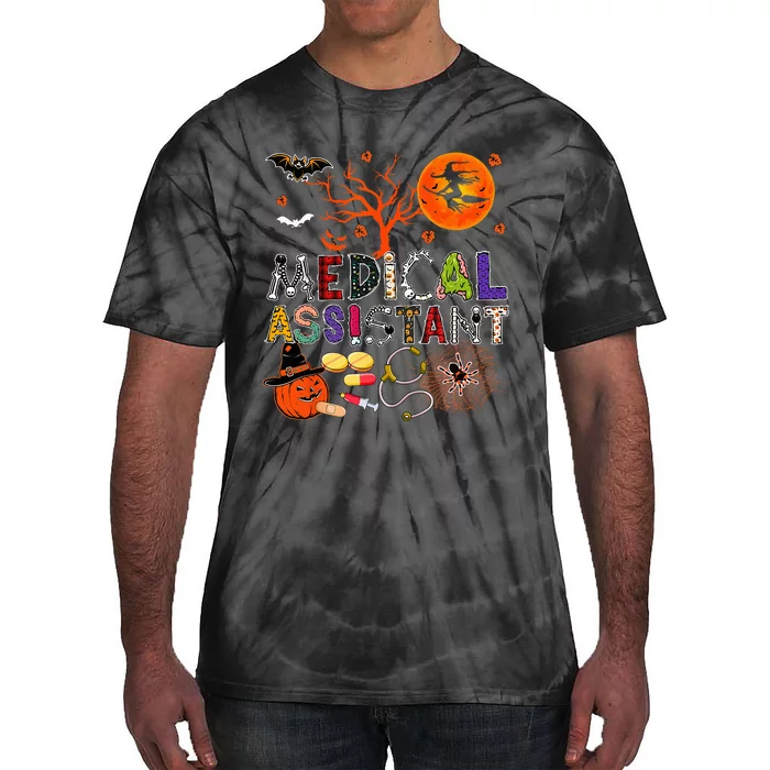 Spooky Zombie Pumpkin Costume for Medical Assistants Tie-Dye T-Shirt