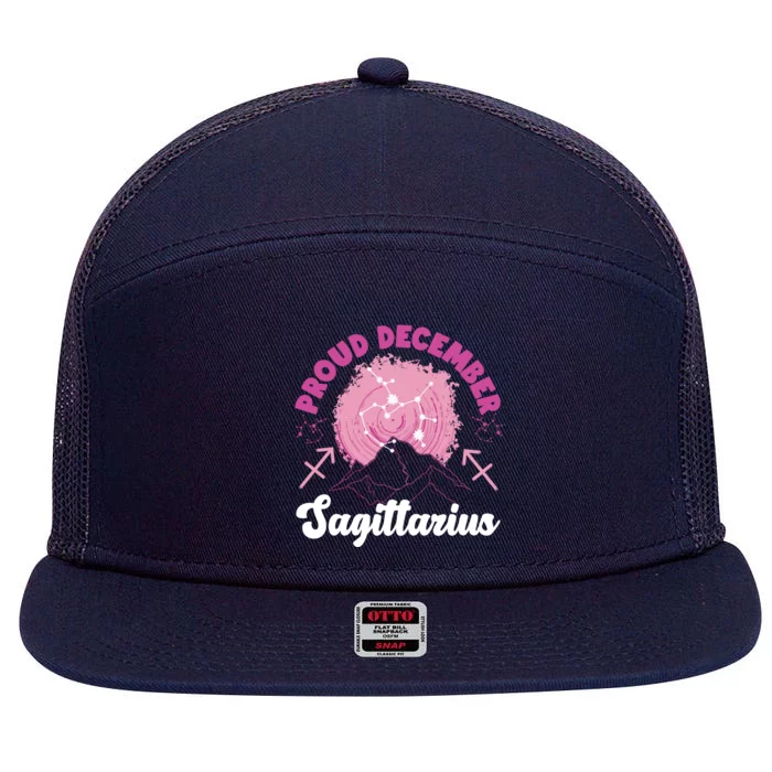 Sagittarius Zodiac: Proud December Sagittarius Gift 7 Panel Mesh Trucker Snapback Hat