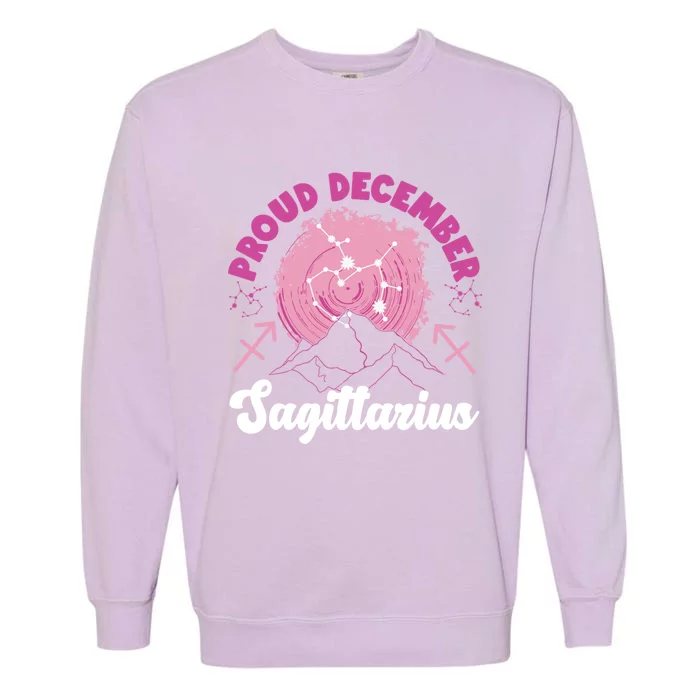 Sagittarius Zodiac: Proud December Sagittarius Gift Garment-Dyed Sweatshirt