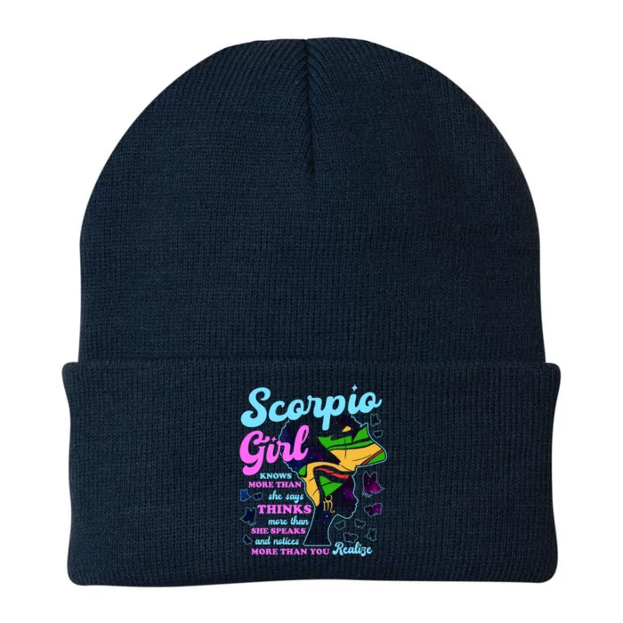 Scorpio Zodiac Proud Melanin Gift Knit Cap Winter Beanie