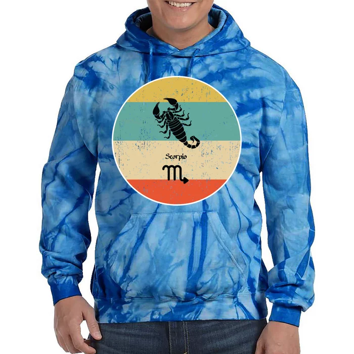 Scorpio Zodiac Retro Gift Great Gift Tie Dye Hoodie