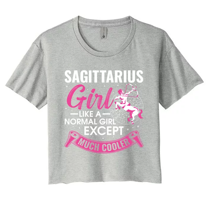 Sagittarius Zodiac Sign Astrology Horoscope Sagittarius Funny Gift Women's Crop Top Tee